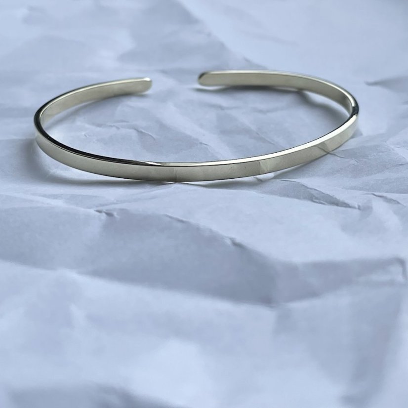 MASIVní pevný náramek - Barva zlata: Růžové (AU585/1000), Velikost pevného náramku: 19 cm