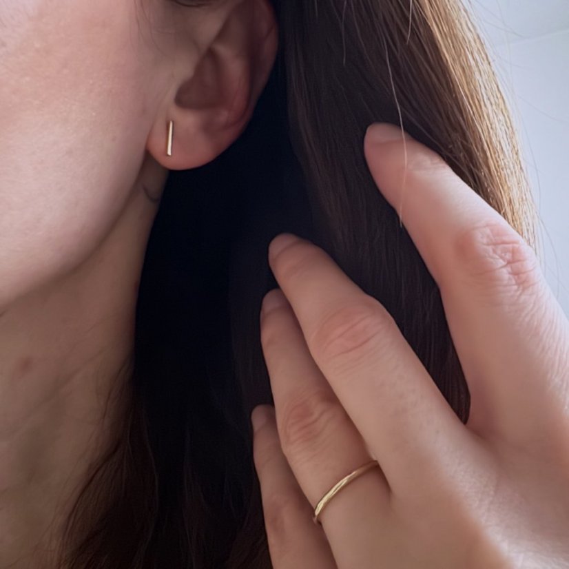 Náušnice ROVNOVÁHA - Barva zlata: Bílé (Au585/1000), Zapínání náušnic: Šroubek