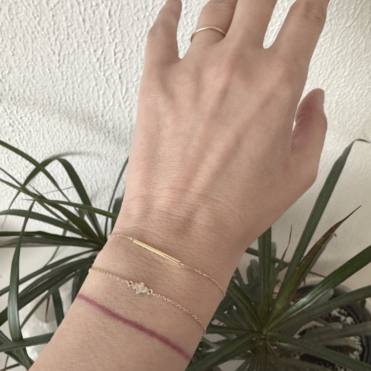 Řetízkový náramek ROVNOVÁHA - Barva zlata: Bílé (Au585/1000), Délka náramku (celková): 19 cm