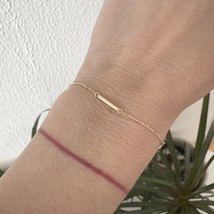 Řetízkový náramek ROVNOVÁHA mini - Barva zlata: Bílé (Au585/1000), Délka náramku (celková): 15 cm