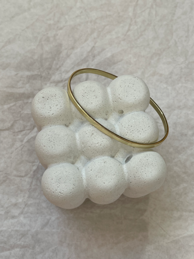 MASIVní pevný náramek - Barva zlata: Růžové (AU585/1000), Velikost pevného náramku: 19 cm