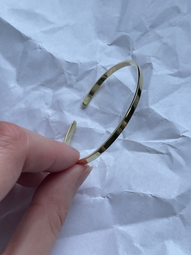 MASIVní pevný náramek - Barva zlata: Růžové (AU585/1000), Velikost pevného náramku: 19 cm